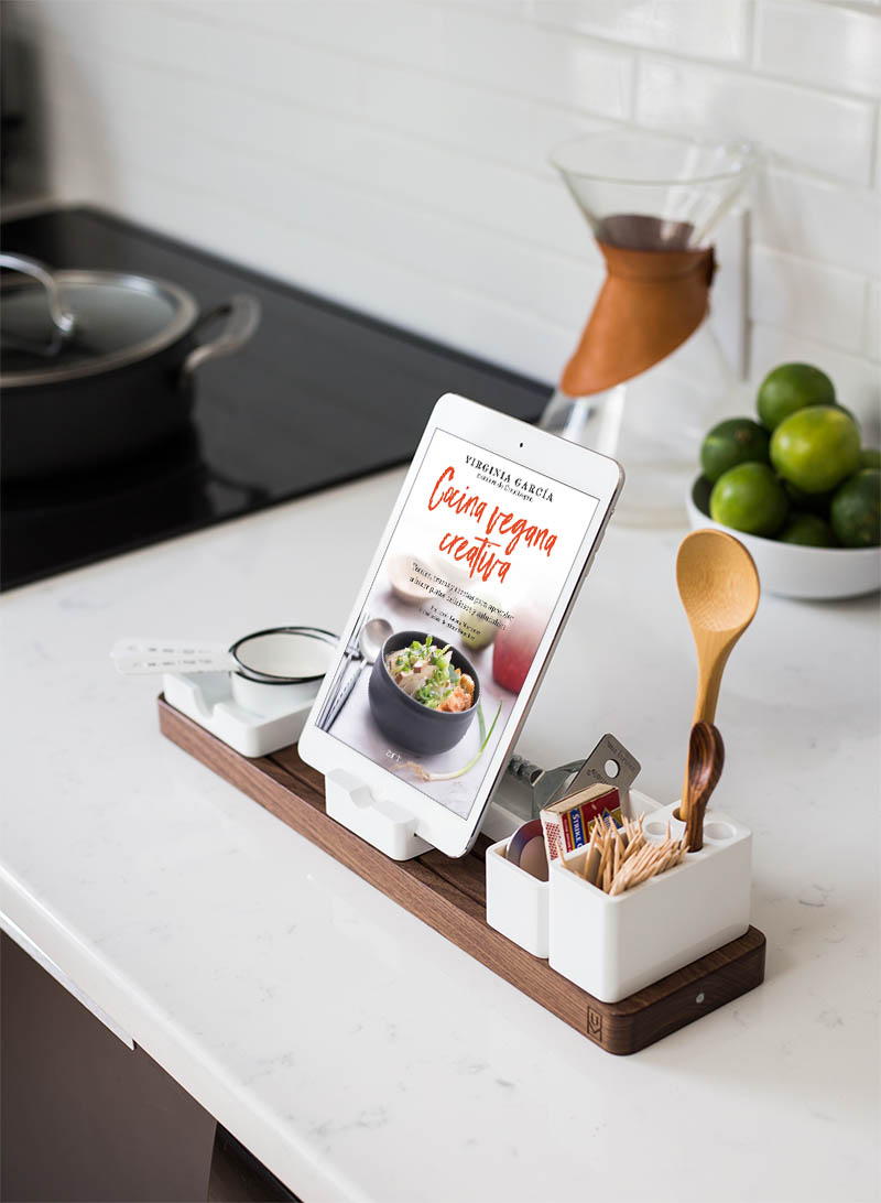 Libro Cocina Vegana Creativa versión eBook en la cocina